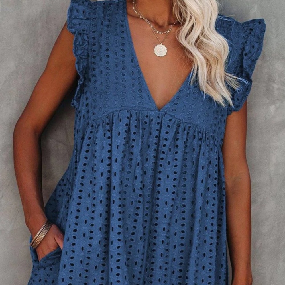 Cute romper dress with pockets (and shorts)!!